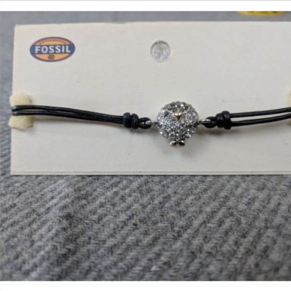 Fossil Jewelry - Fossil Jeweled Owl Adjustable Bracelet